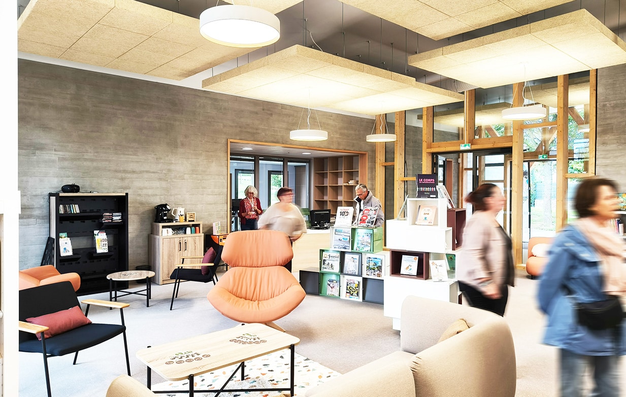 Médiathèque, Saint-Laurent-sur-Sèvre (85), Agence Laurent Guillon Architectes